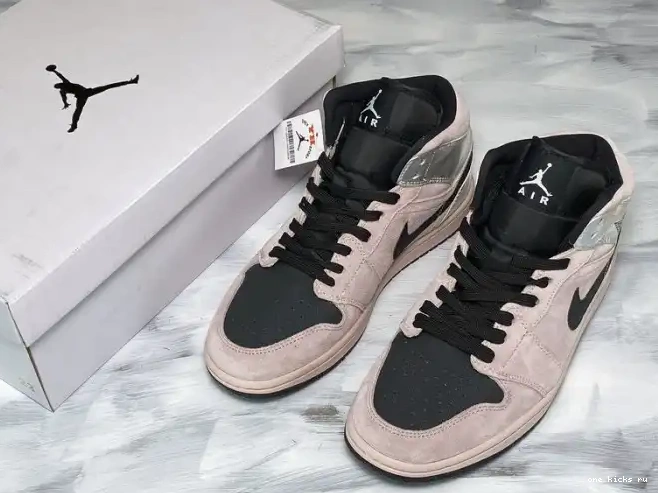 Rep Onekick Mid Powder 1 Air Jordan BQ6472-602 Dirty Iridescent (W) 0429